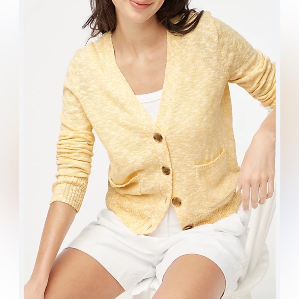 J. CREW Butter Yellow Lightweight Cardigan (in brand new condition)